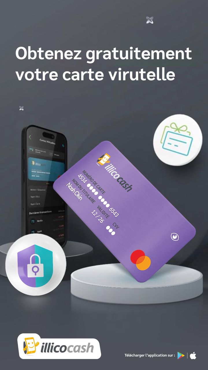 Votre carte virtuelle illicocash est 100% gratuite !