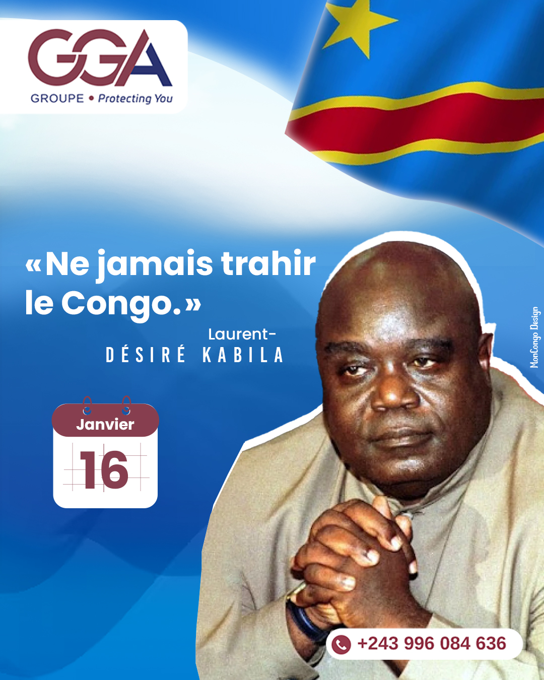 En ce 16 janvier, nous rendons hommage au Héros National Laurent-Désiré Kabila