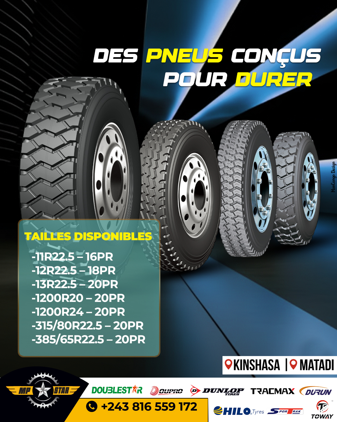 Des pneus conçus pour durer