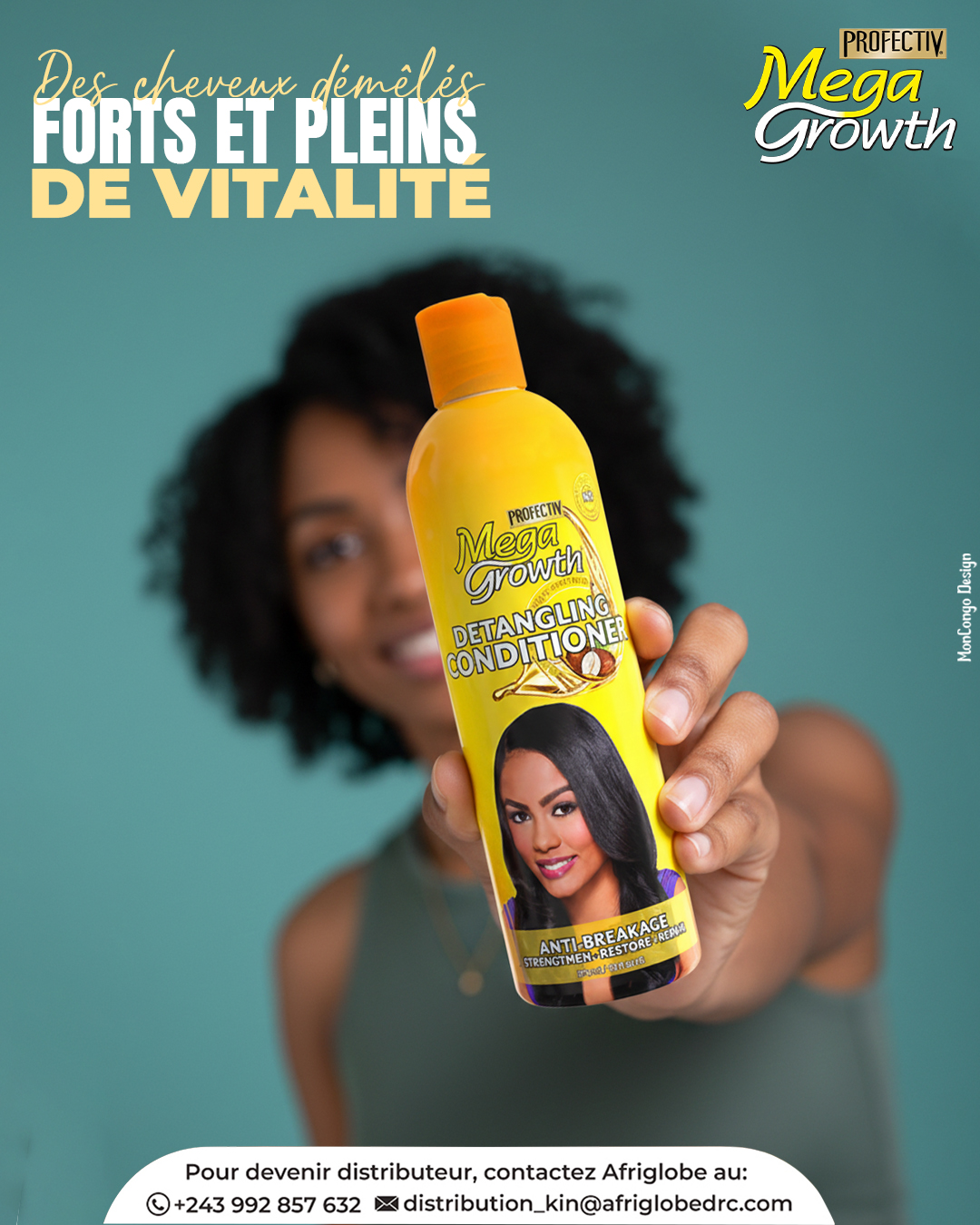 Des cheveux démêlés, forts et pleins de vitalité