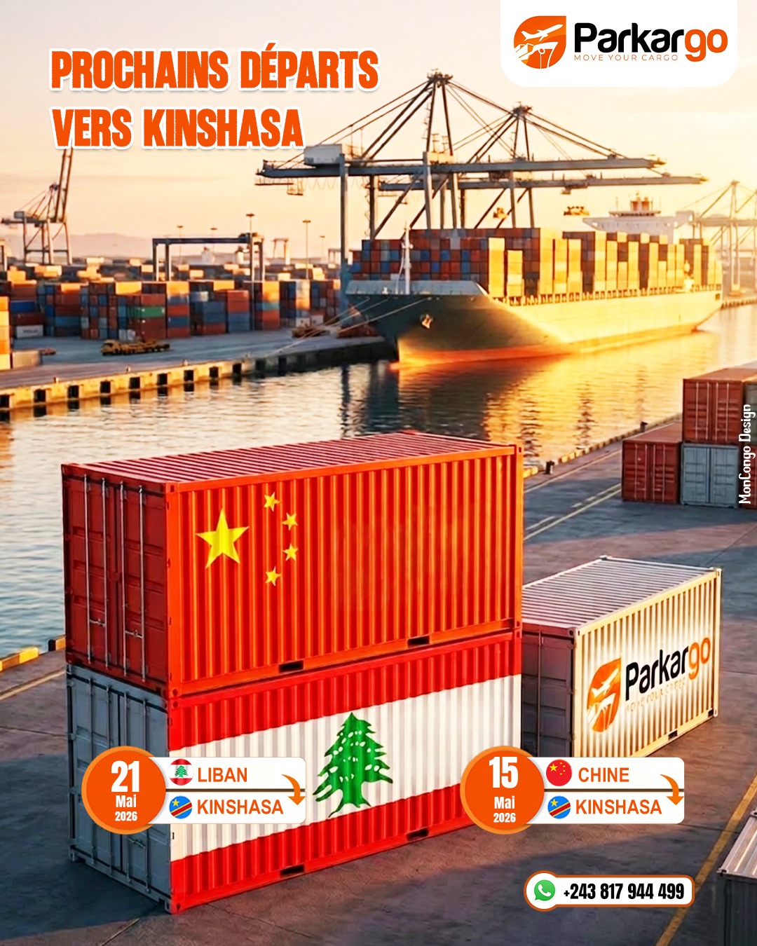 Prochains départs vers Kinshasa