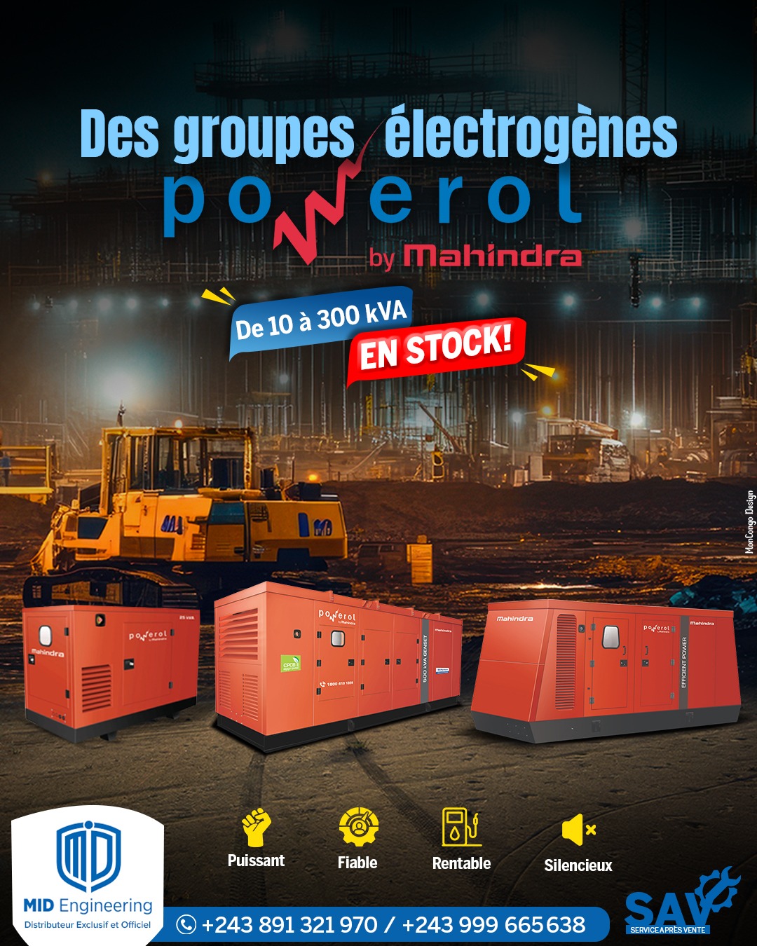 Puissance de 10 à 300 kVA