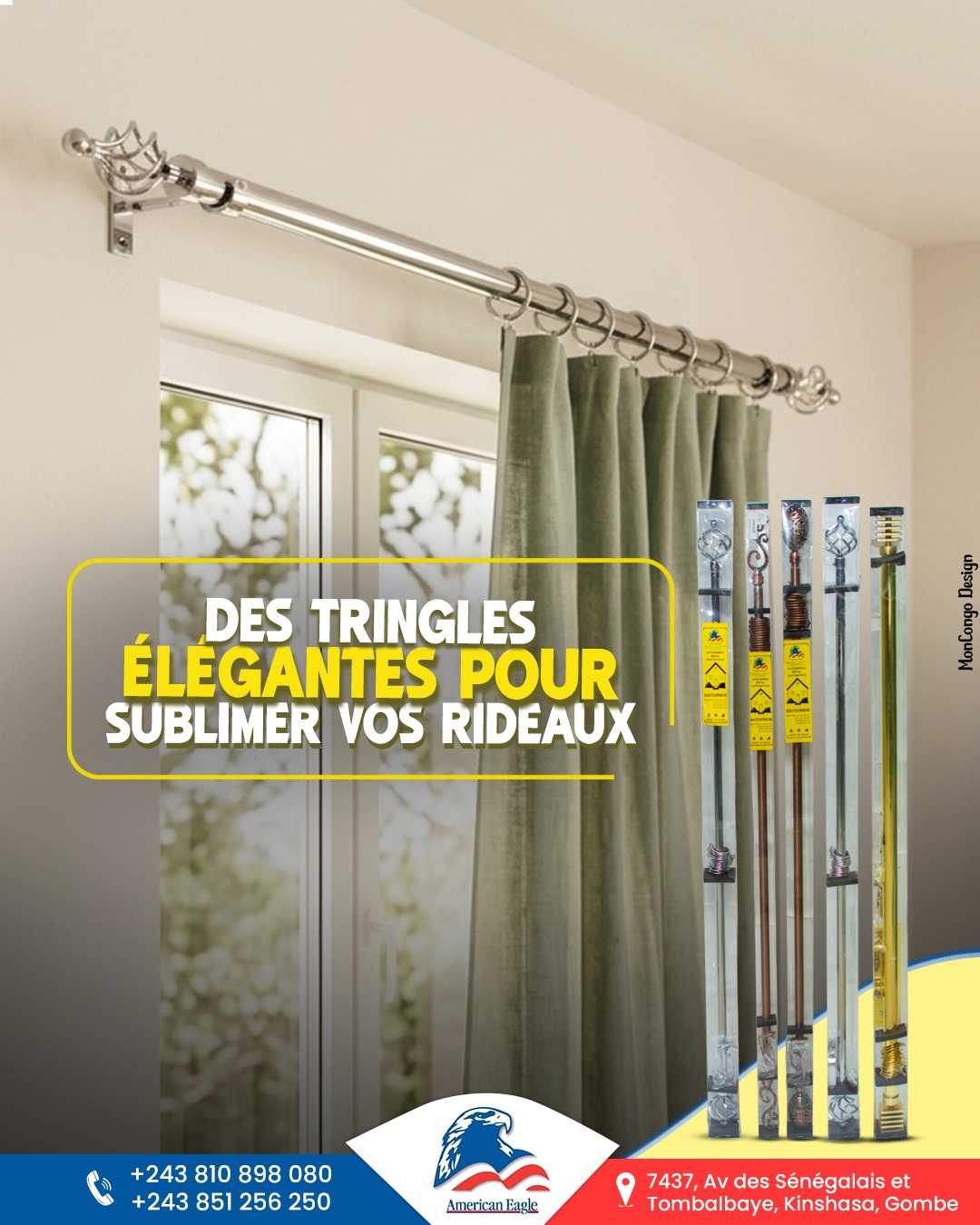 Des tringles élégantes pour sublimer vos rideaux