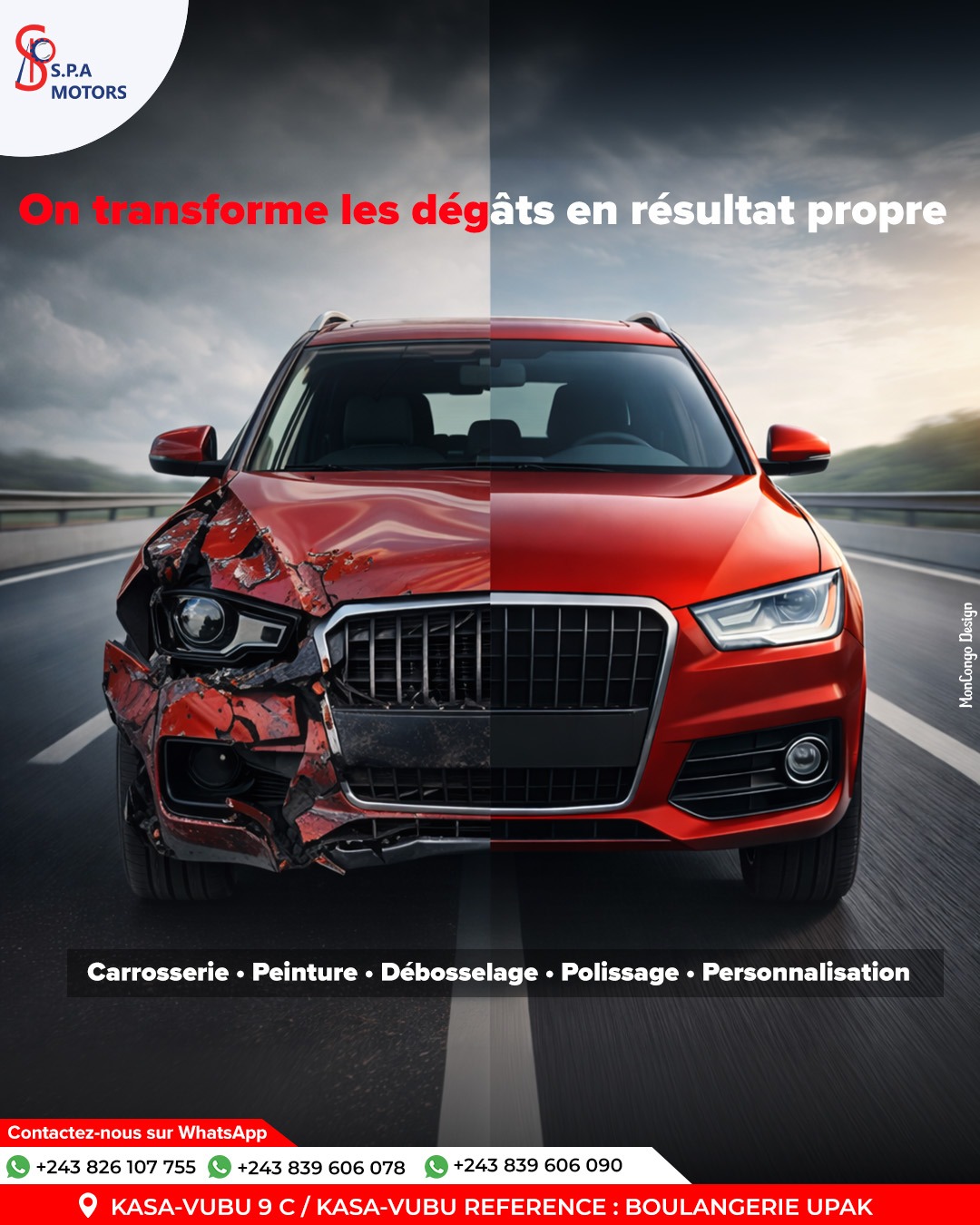 On transforme les dégâts en résultat propre