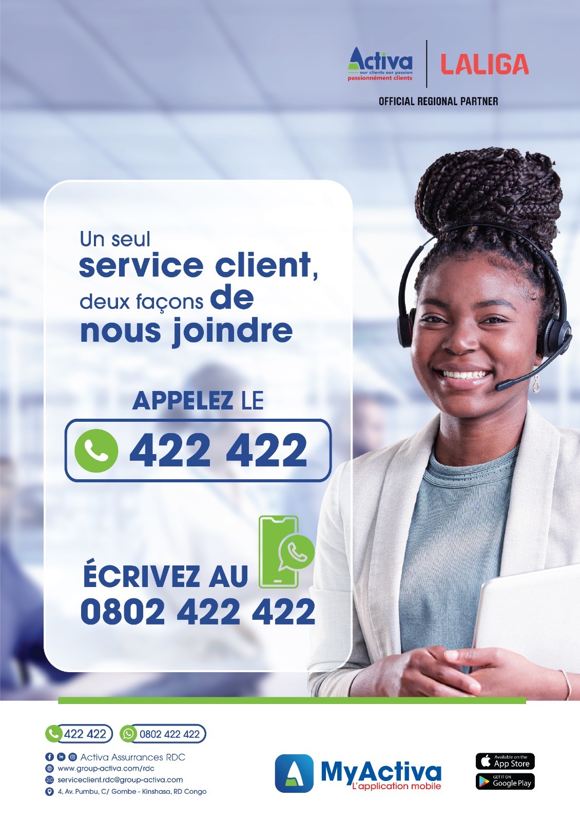 NOUVEAU NUMERO COURT SERVICE CLIENT ACTIVA