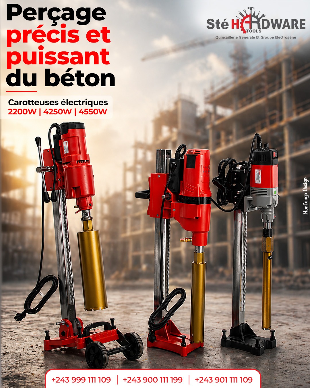 Perçage précis et puissant du béton