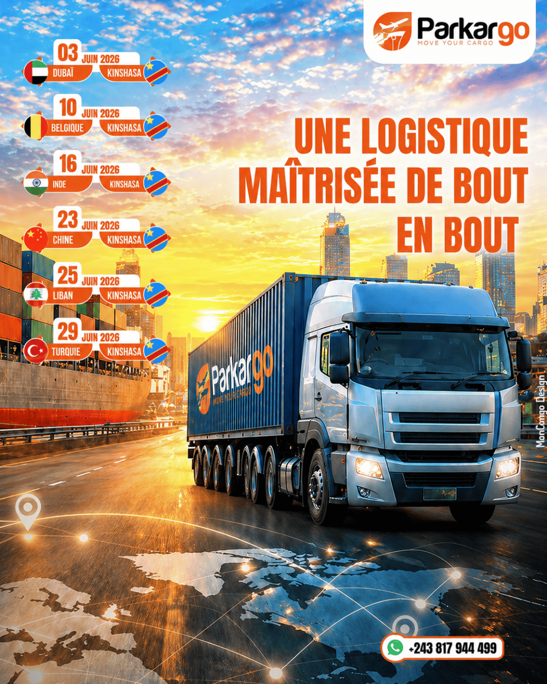 Une logistique maîtrisée de bout en bout 