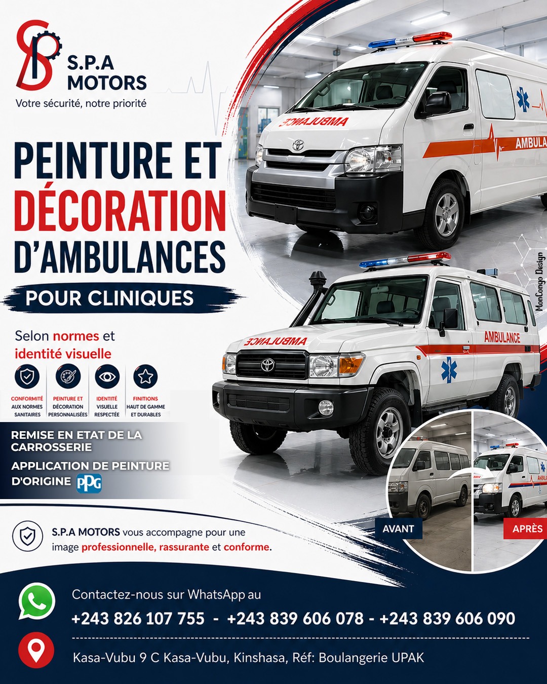 Valorisez vos ambulances avec une finition professionnelle et conforme