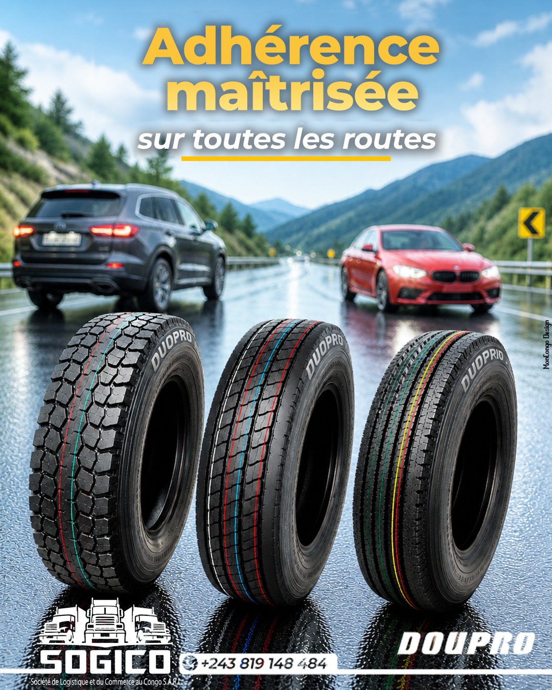  Adhérence maîtrisée sur toutes les routes