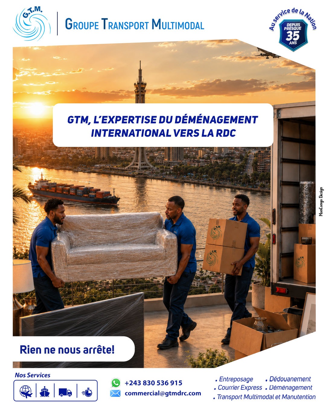 L’expertise du déménagement international vers la RDC