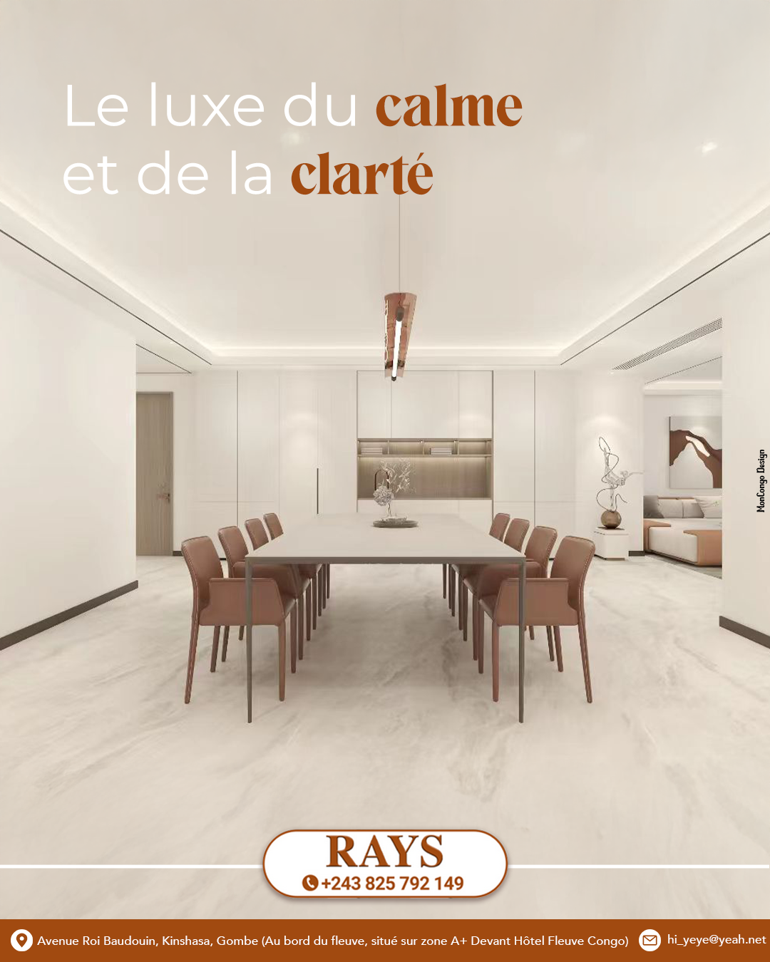 Le luxe du calme et de la clarté 