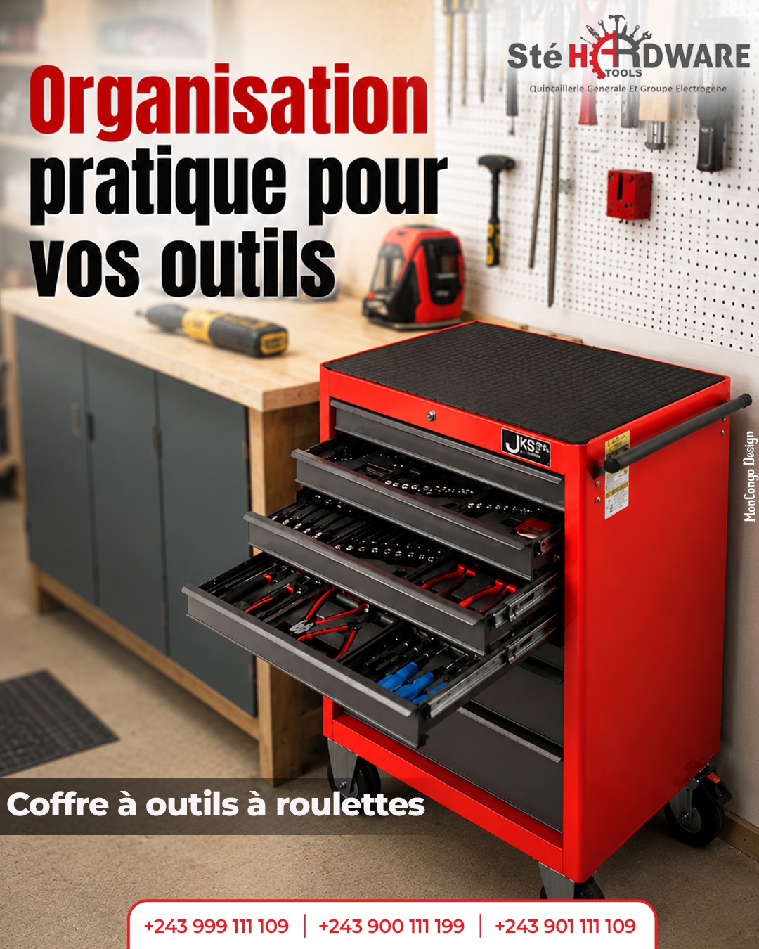 Coffre à outils à roulettes 