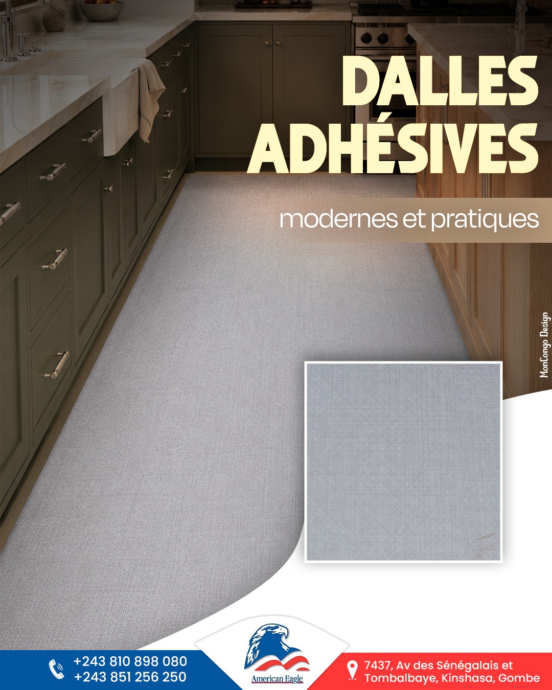 Dalles adhésives modernes et pratiques
