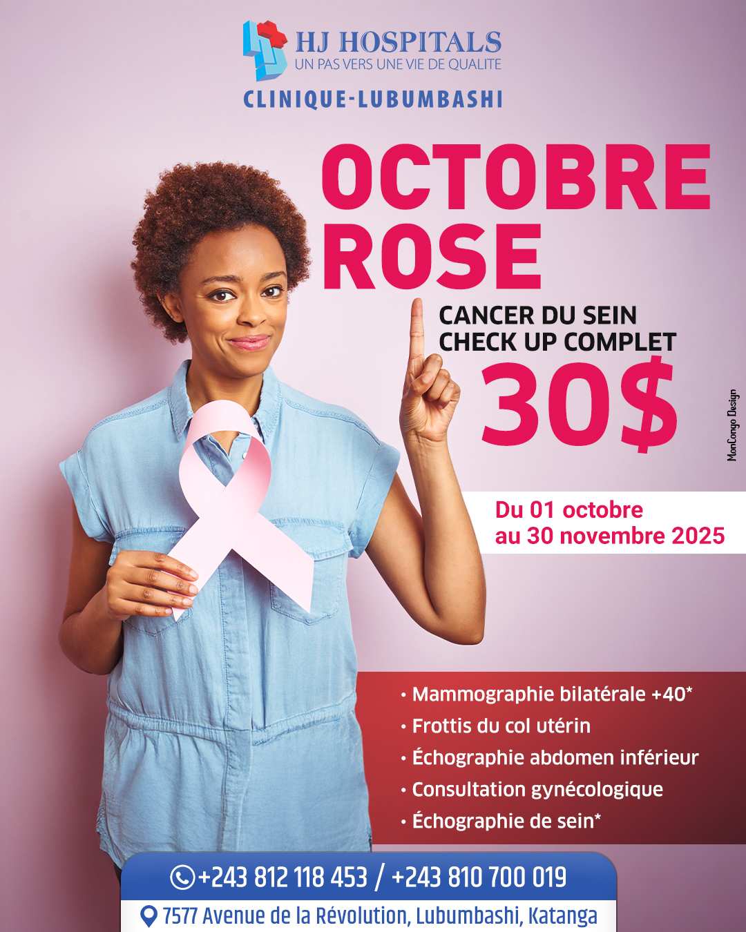 Check-up complet du cancer du sein à 30 $ !