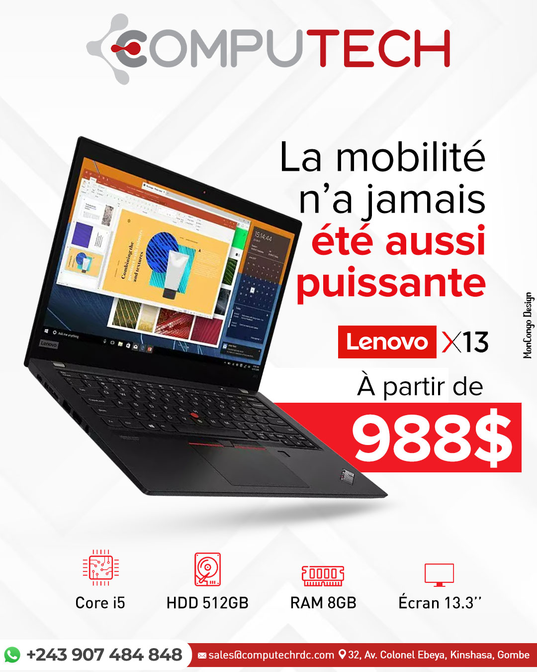 Léger et puissant, le Lenovo X13 se glisse partout
