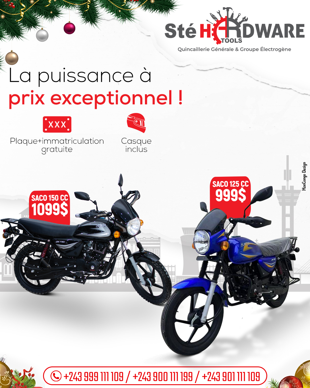 Les motos SACO 125cc et 150cc, en PROMO!