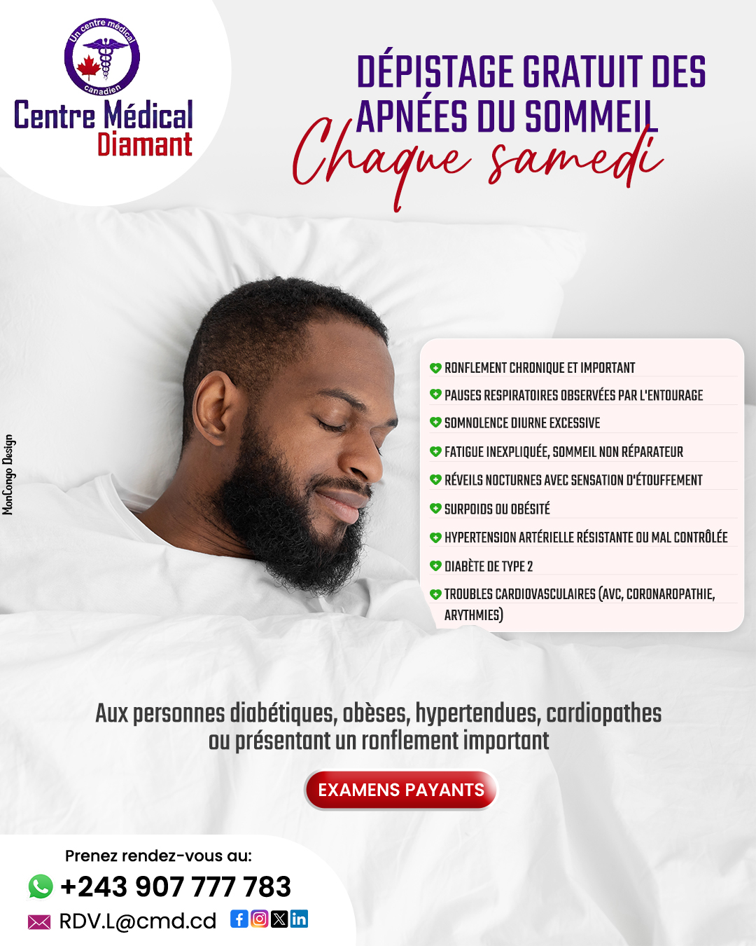 Dépistage gratuit des apnées du sommeil