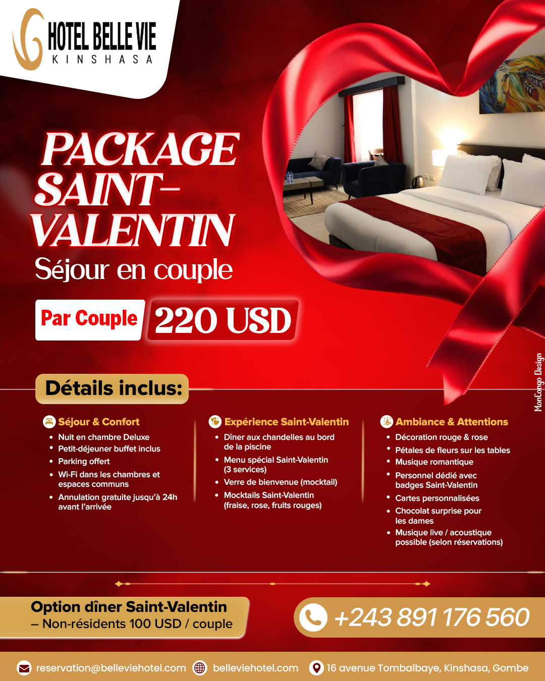 Une Saint-Valentin d’exception à l’Hôtel Belle Vie 