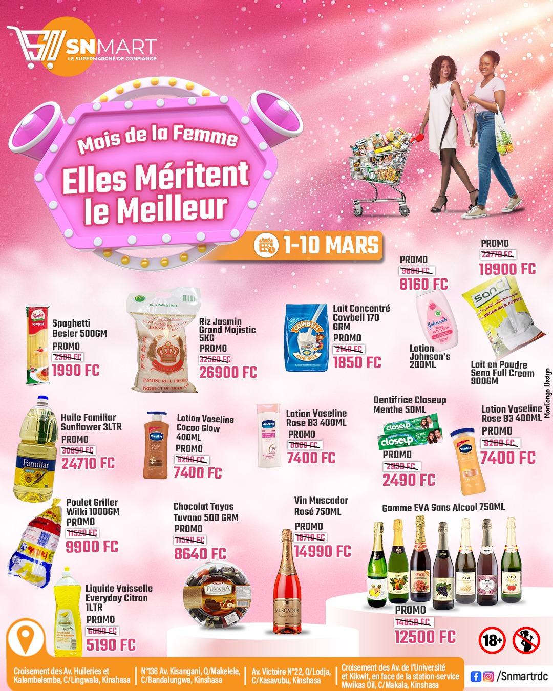 OFFRES SPÉCIALES Le mois de la femme commence ici !