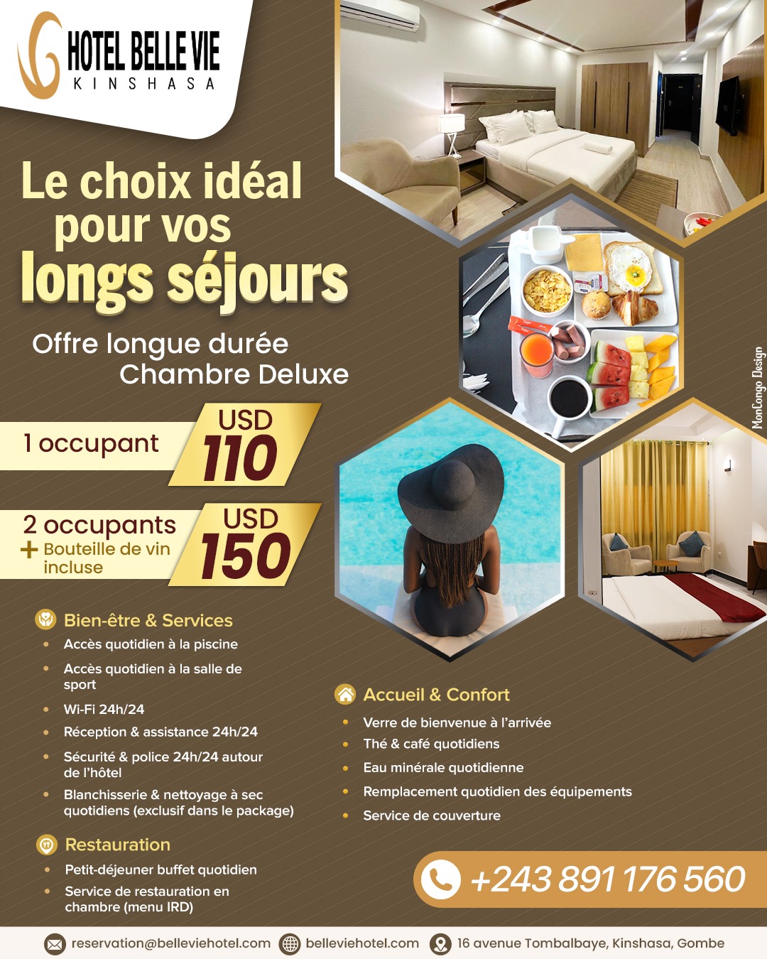 La solution à Kinshasa pour vos longs séjours  