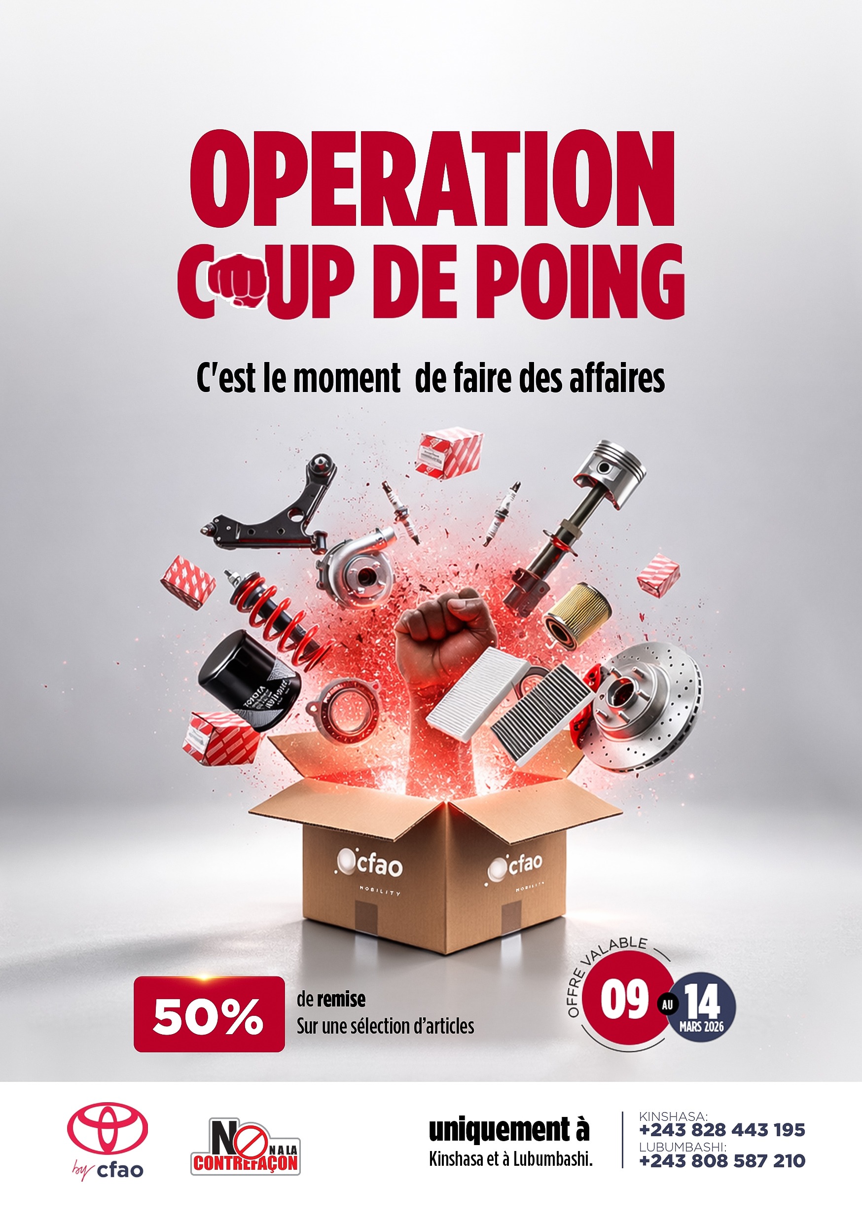 Opération coup de poing : -50% sur une sélection de pièces d’origine