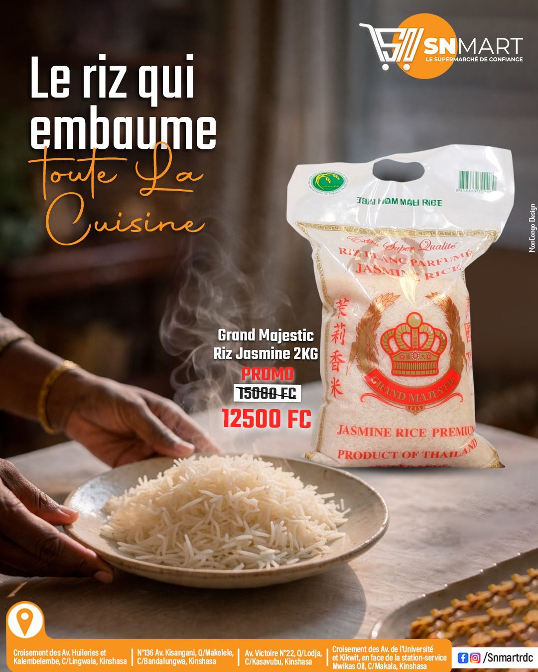 Le riz qui embaume toute la cuisine