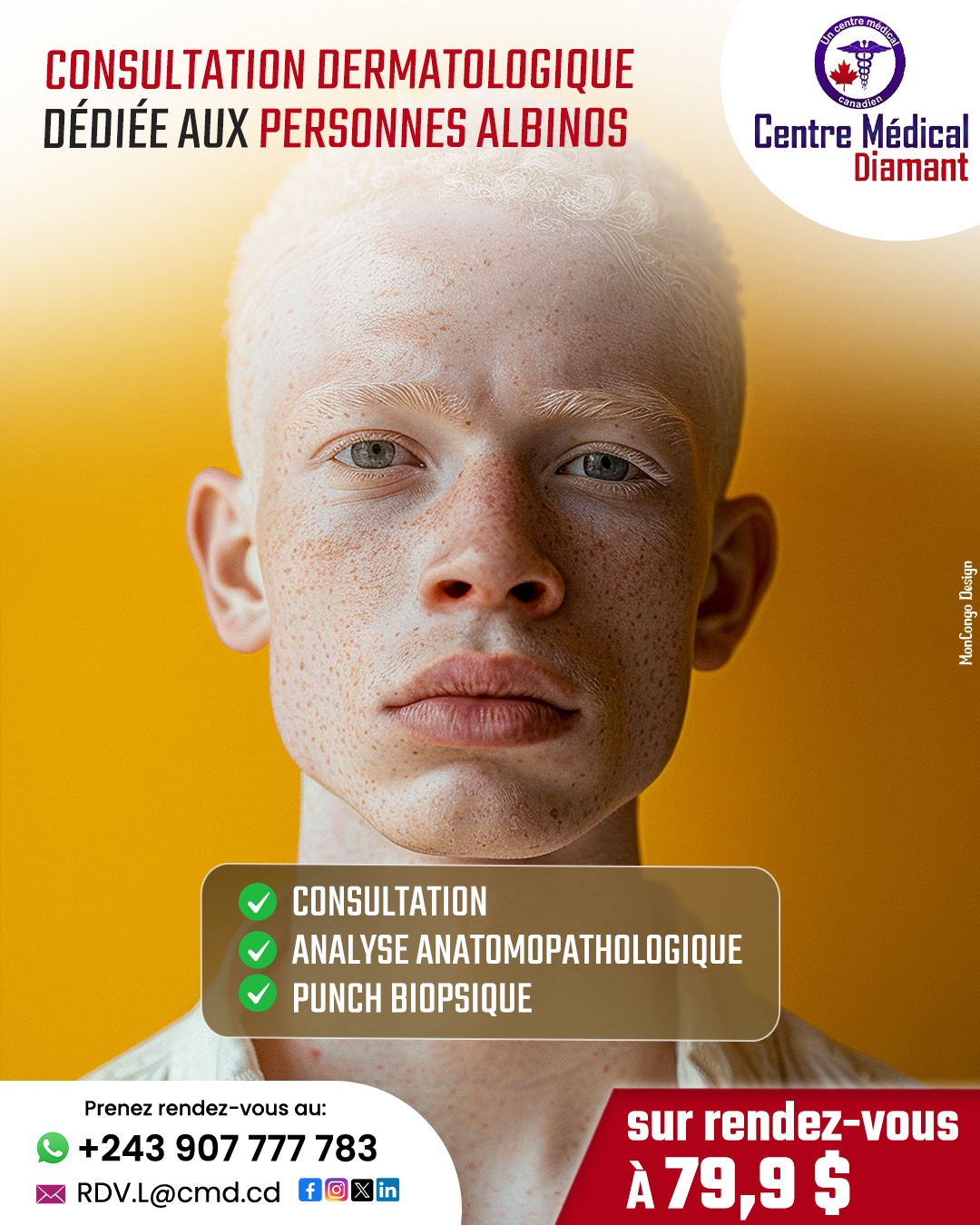 Consultation dermatologique dédiée aux personnes albinos
