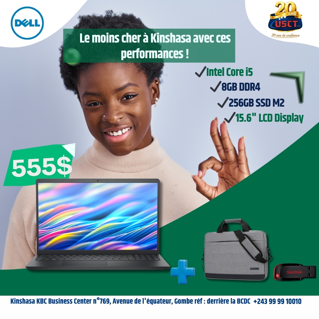 Dell i5 à 555$ – Offre immanquable à Kinshasa