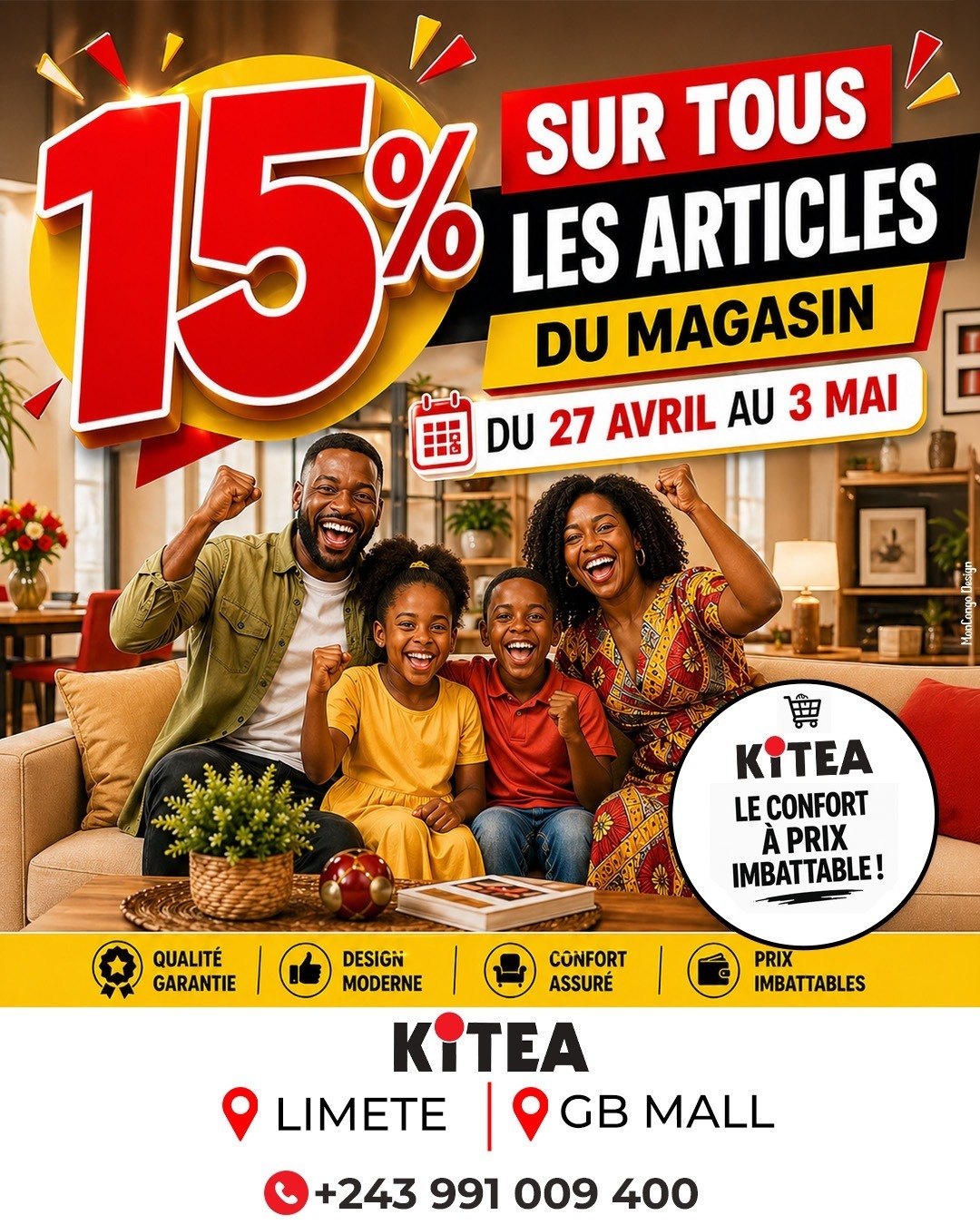 -15% SUR TOUS LES ARTICLES DU MAGASIN