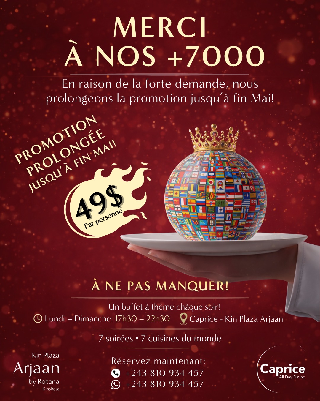 Le buffet Caprice se prolonge jusqu’à fin mai !