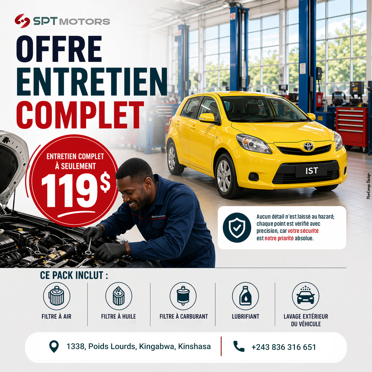 Entretien complet pour 119$ seulement