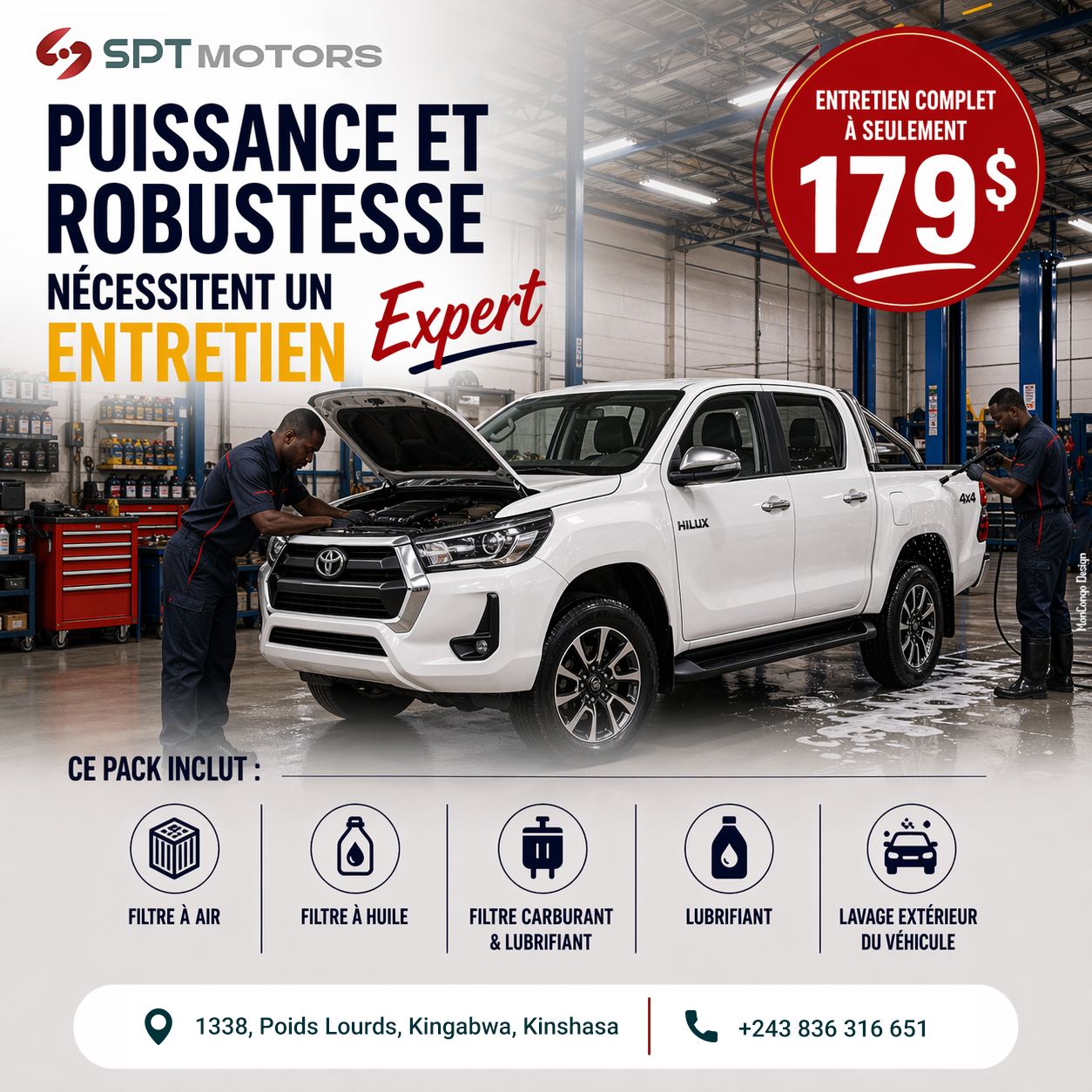 Un entretien à la hauteur de votre pick-up