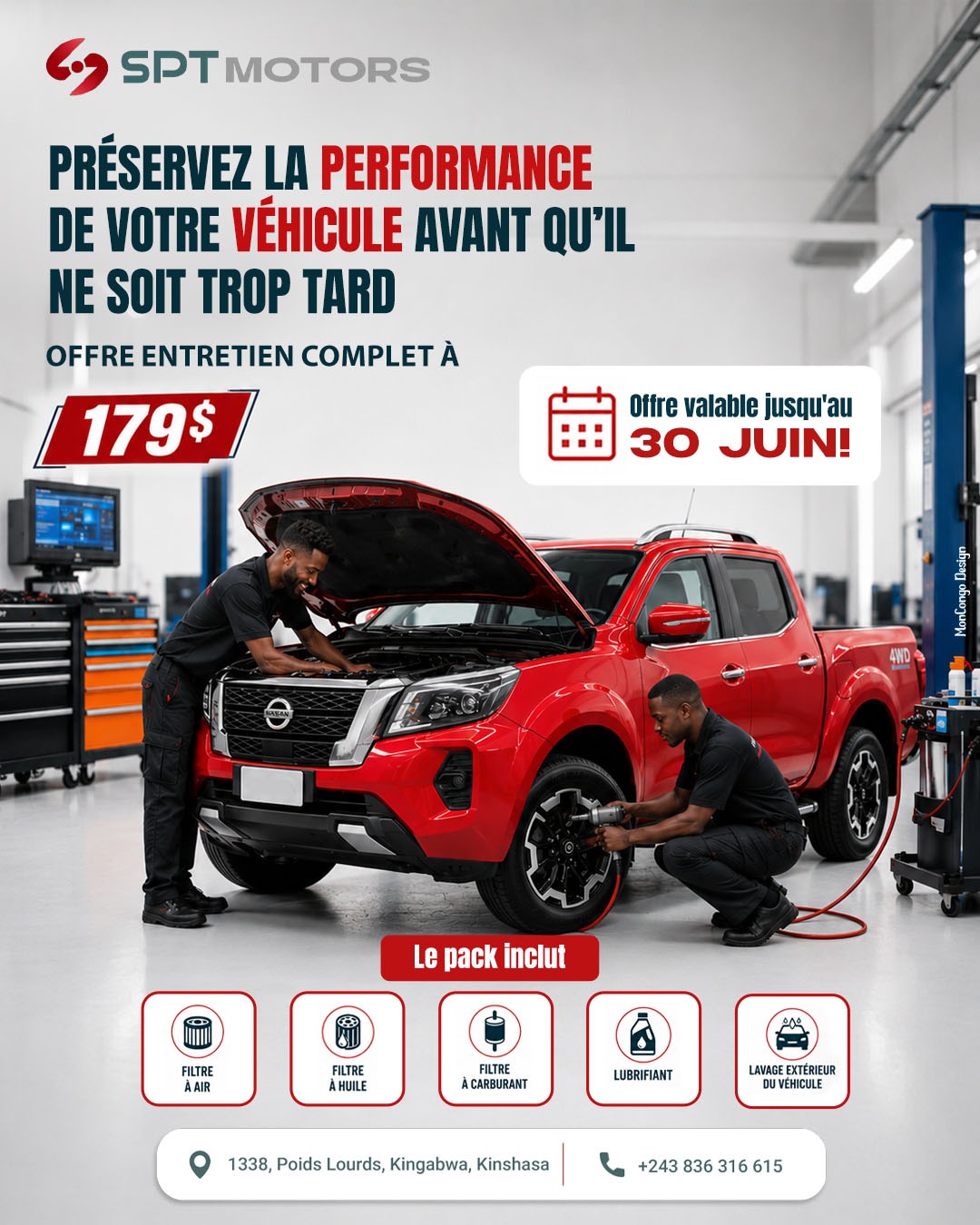 Entretien complet à 179$ pour une performance optimale